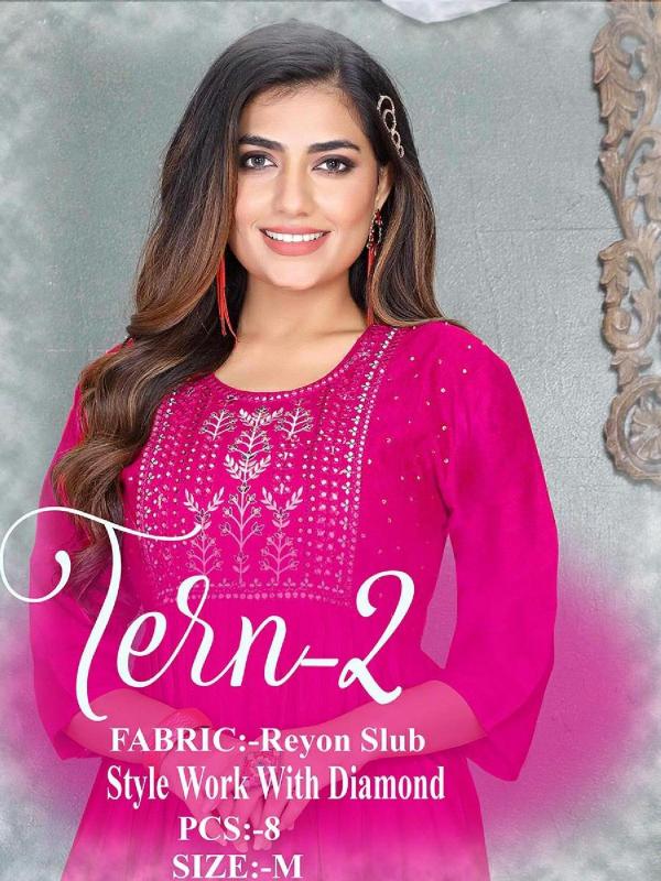 Tern Vol 2 Rayon Slub Designer Exclusive Kurti collecttion